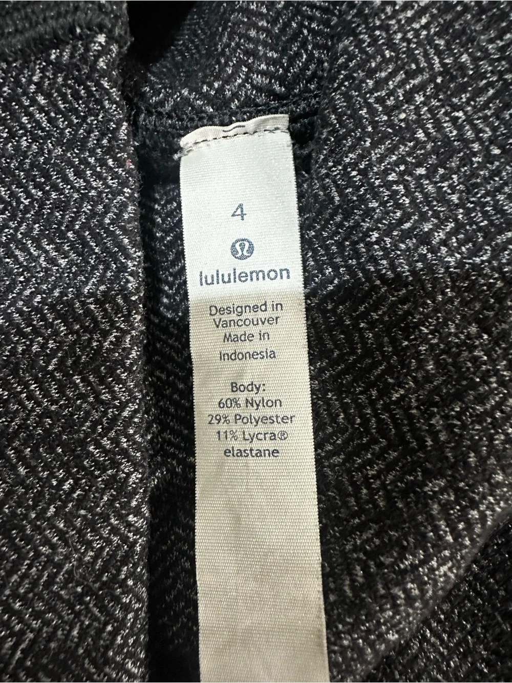 Lululemon Wunder Under Leggings 7/8 Herringbone Heathered Black High Rise 4